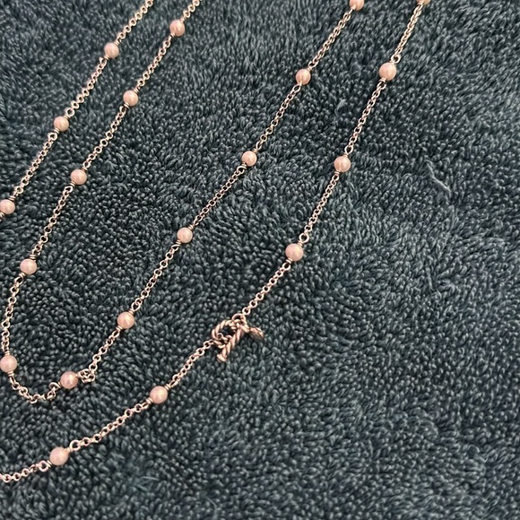 David Yurman 60” pearl & silver necklace - Picture 2 of 6